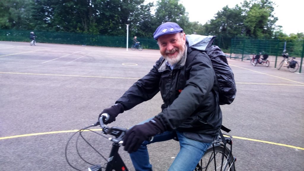 Roger enjoying cycling